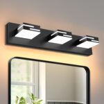 LED Modern Bathroom Vanity Light Fixtures 3-Light 5CCT Dimmable Matte Black Vanity Lights for Bathroom Lighting Fixtures Over Mirror, with 350° Rotatable Acrylic Heads, 22-inch - Image 2