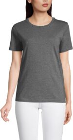 Lands' End Women's Relaxed American-Grown Supima Cotton Crew Neck T-Shirt - Image 2