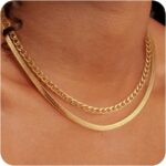 Layered Gold Necklaces for Women - 18K Gold Plated Herringbone Paperclip Chain Pearl Cuban Twist Rope Chain Necklace Waterproof Jewelry Dainty Choker Necklace Gold Jewelry for Women Gifts - Image 2