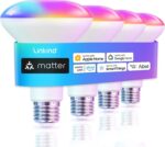 Linkind Matter Smart Light Bulb, BR30 Smart Bulbs, Recessed LED Color Changing Light Bulbs RGBTW, E26 Smart Flood Light Bulbs 650LM 60W Work with Alexa, Apple Home, Google Home, SmartThings, 4Pack - Image 2