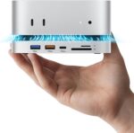 MOVE SPEED Mac mini M4 Dock with 2TB NVMe SSD, 10 in 1 Aluminum Stand Hub, 10Gbps USB-C/A, 4K60Hz HDMI, SD/TF Reader, Space-Saving Vertical Design - Image 2