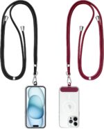 Meliya 2xPhone Lanyard&Patches&Adjustable Neck Strap, Universal Cell Phone Multifunctional Patch Lanyard for Most Smartphone - Image 2