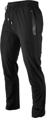 Men's Lightweight Quick Dry Hiking Running Pants Outdoor Sports Breathable Zipper Pockets Athletic Work Pants - Image 2
