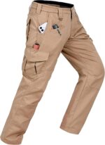 Mens Work Pants Cargo Tactical Construction for Men Ripstop Waterproof Lightweight Outdoor Hiking with Pockets - Image 2