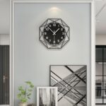 Modern Wall Clocks for Living Room Decor 12in Black Wall Clock Silent Non-Ticking Quartz Battery Operated for Office Kitchen Bedroom Bathroom Minimalist Small Clock Decoration Easy to Read - Image 2