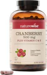NatureWise Cranberry Pills for Women - Extract Equal to 12,500mg* Cranberry Supplement + Vitamin C & E - Cleansing Urinary Tract & Bladder - Vegan, Non-GMO, Sugar-Free - 360 Capsules[6-Month Supply] - Image 2