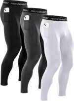Niksa 1/3 Pack Men's Compression Pants, Performance Athletic Sports Leggings Gym Tights for Running Yoga Workout Sports - Image 2