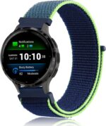 Nylon Sport Band Compatible with Garmin Venu 3S / Venu 2S / Vivoactive 4S / Vivomove 3S Watch Bands, 18mm Quick Release Soft Nylon Adjustable Wristband Strap for Garmin Forerunner 255s/265s Bands for Men Women - Image 2