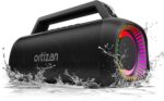 Ortizan Portable Bluetooth Speaker Loud, 80W Peak, Bass Up, 20H Playtime, IPX7 Waterproof, RGB Lights, Wireless Stereo Pairing, BT5.3, USB-C, Subwoofer Outdoor Speaker for Camping, Beach, Backyard - Image 2