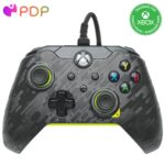 PDP Wired Xbox Gaming Controller: Gamepad Licensed for Xbox Series X|S, Xbox One, PC, Audio Controls, 8ft Cable, 3.5mm jack, Mappable Buttons/Triggers, Companion App: Electric Carbon Grey/Yellow - Image 2