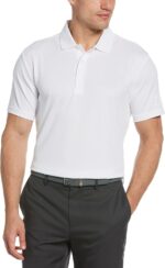 PGA Tour Men's Airflux Solid Mesh Short Sleeve Classic Golf Polo Shirt - Image 2