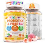 Probiotics for Kids Teen + Veggie & Fruit Fiber Gummies, with 12 Billion CFU Probiotic, Organic Inulin Prebiotics Fiber, Methyl B12 B6 C for Children's Digestive & Gut, Immune Health, Sugar Free,60Cts - Image 2