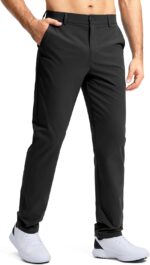 Pudolla Men's Golf Pants Stretch Work Dress Comfy Pants 30"/32"/34" Lightweight Quick Dry Casual Slacks Trousers with Pockets - Image 2