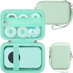 RAIALL Carrying Case for Phomemo D35 Label Maker Machine, Phomemo D35 Label Printer Travel Bag, Mini Smart Phone Handheld Labeler Storage Holder, Pocket Fits Label Paper and USB Cable, Green - Image 2