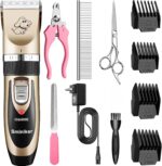Rechargeable Cordless Dogs Cats Horse Grooming Clippers - Professional Pet Hair Clippers with Comb Guides for Dogs Cats Horses and Other House Animals Pet Grooming Kit - Image 2
