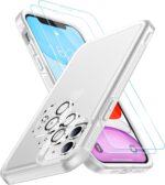 SPIDERCASE Shockproof for iPhone 11 Case,[10 FT Military Grade Drop Protection],Phone Charms with 2 pcs[Tempered Glass Screen Protector+Camera Lens Protector] Protective Phone Case,Frosted Clear - Image 2