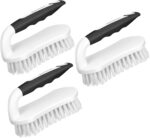 SetSail Scrub Brush, Heavy-Duty Scrub Brushes for Cleaning with Stiff Bristles Cleaning Brush for Shower, Bathroom, Carpet, Kitchen and Bathtub Scrubber - 3 Pack (Black White) - Image 2