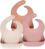 Silicone Bibs for Babies Toddler Set of 3, BPA Free, Soft Adjustable Waterproof Bibs for Feeding Essentials - Image 2