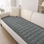 Smiry Couch Cover for Dogs Washable, Non Slip Fuzzy Pet Couch Covers for 3 Cushion Sofa Pet Friendly, Thick Soft Sofa Slipcovers Cushion Protector (Dark Grey, 27.6" x 59") - Image 2