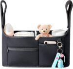 Stroller Organizer, New Fabric Design, Holds 2 Cup Holders for Baby Products, Multiple Pockets for Storing Diapers and Toys, Suitable for All Off-Road Models - Image 2
