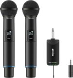 TONOR Rechargeable Wireless Microphones, Metal Bluetooth Handheld Cordless Mic System with Receiver, 2x25 UHF Professional Dynamic Mic for Karaoke, Church, Singing, Wedding, Meeting, DJ, 328ft TW720 - Image 2