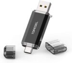 TOPESEL Type C 256GB USB C Flash Drive Dual 2-in-1 Thumb Drive USB 3.0/3.2 Gen1 Drive 256 GB USB-C Memory Stick with LED Indicator for Easy Data Sharing Between PC and Android Smartphones - Image 2