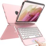 TQQ Touch iPad 10th Generation Case with Keyboard (10.9", 2022) & iPad (A16) 11th Gen (11", 2025) - 360° Rotatable, Thin & Light, Multi-Touch Trackpad Compatible with 10.9 inch 10th Gen (Pink) - Image 2