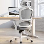 TRALT Office Chair - Ergonomic Office Chair with Back Support, Computer Chair - Home Office Desk Chairs, 330lbs Wide Seat Big and Tall Office Chairs with Headrest, Comfy Desk Chairs (Grey) - Image 2