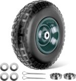Taifa 1 PC 13 Inch 4.00-6 with 5/8'' & 3/4'' Bearings Rubber Solid Flat Free Replacement Tires and Wheels, Air Less Wheel for Wheelbarrow/Wagon/Hand Truck/Trolley/Garden Scooter etc. - Image 2