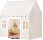 Tiny Land Play Tent with Padded Mat & LED Lights, Kids Tent, Playhouse for Kids, Indoor Bed Tent for Toddler, Toys for 3,4,5,6-Year-Old Girls, Neutral Color Play Room Furniture - Image 2