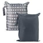 Tiny Twinkle Mess-Proof Waterproof Wet Dry Bag | 2-Pack Reusable Wet Bags for Swimsuits & Baby Clothes | Leakproof Wet Bag for Travel & Diaper Changes for Baby (Luna) - Image 2