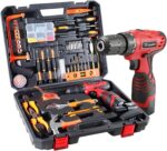 Tool Set with Drill, 108Pcs Cordless Drill Household Power Tools Set with 16.8V Lithium Driver Claw Hammer Wrenches Pliers DIY Accessories Tool Kit - Image 2