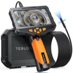 Triple Lens Borescope Inspection Camera, Teslong Professional Endoscope with Light, Digital Video Scope Camera, 5" IPS Screen, Waterproof Flexible Cable for Automotive/Home/Wall/Pipe/Car (16.5FT) - Image 2