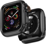 ULTIMAL Metal Case Compatible with Apple Watch Series 6/5/4/SE/SE2 44mm with Back Cover, Military Grade Shockproof Protective Case, Rugged Cover for iWatch 44mm (Black) - Image 2