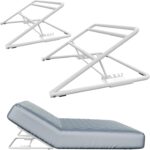 Under Mattress Wedge Lift - 2 Pack, 4-Level Adjustable Bed Risers for Seniors, Heavy-Duty Metal Frame Holds 200 Lbs, for Head Elevation & Sleep Support - Image 2