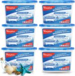 Vacplus Moisture Absorbers 6 Pack, 10.5 Oz Portable Humidity Absorber Boxes for Your Bathroom, Closet & Car, Dehumidifier with Ocean Fragrance, Light Blue - Image 2