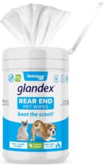 Vetnique Labs Glandex Dog Wipes for Pets Cleansing & Deodorizing Anal Gland Hygienic Dog & Cat Wipes with Vitamin E, Skin Conditioners and Aloe (75ct) - Image 2