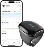 Wellue O2Ring-S Oxygen Monitor with Vibration Reminder, Bluetooth Pulse Oximeter Tracks SPO2 and Pulse Rate, 24 hrs Battery Life, 4*10 Hours Built-in Memory, Rechargeable Pulse Ox with Free PC & APP - Image 2