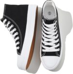 Witwatia Women's High Top Sneakers Canvas Shoes for Women Fashion Sneakers Comfortable Lace Up Casual Shoes - Image 2