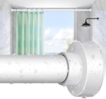 YNL Tension Shower Curtain Rod 34-66 Inch, Adjustable Spring Tension Curtain Rod No Drilling, Non-Slip, Never Rust, Stainless Steel, for Small Window Laundry Door Entryway,White - Image 2