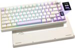 YUNZII AL80 Wireless Mechanical Keyboard,Full Aluminum CNC, Smart LCD Display,Hot Swappable Gasket Mount 75% Layout with Knob,BT/2.4G/USB-C,QMK/VIA Support for Win/Mac (Beige, Gateron Zero Switch) - Image 2