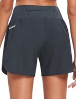 baleaf Women's 5" Workout Shorts Gym Running Shorts Athletic with Liner High Waistband Quick Dry Sports Zipper Pockets - Image 2