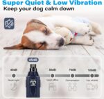 Casfuy 6-Speed Dog Nail Grinder - Newest Enhanced Pet Nail Grinder Super Quiet Rechargeable Electric Dog Nail Trimmer Painless Paws Grooming & Smoothing Tool for Large Medium Small Dogs (Blue) - Image 5