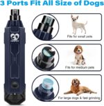 Casfuy 6-Speed Dog Nail Grinder - Newest Enhanced Pet Nail Grinder Super Quiet Rechargeable Electric Dog Nail Trimmer Painless Paws Grooming & Smoothing Tool for Large Medium Small Dogs (Blue) - Image 6