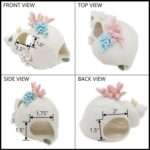 Starryfill Aquarium Decorations White Ceramic Conch Thematic Ornament with Three Holes for Betta Fish Passing or Hiding Safely,Betta Fish Tank for Small and Medium Fish - Image 4