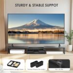 Desk Organizers and Accessories, Dual Monitor Stand Riser with Drawer and 2 Pen Holders, Desk Shelf Metal Computer Monitor Stand for Office Workspace Organizers, Desktop Organization (Black) - Image 8