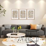 CHDITB Botanical Farmhouse Wall Art Set, Framed Boho Plant Wall Decor, Neutral Minimalist Floral Wall Painting, Rustic Wildflower Canvas Art Prints for Living Room, Bedroom, Bathroom - Large 16"x24"x3 - Image 3