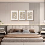 CHDITB Botanical Farmhouse Wall Art Set, Framed Boho Plant Wall Decor, Neutral Minimalist Floral Wall Painting, Rustic Wildflower Canvas Art Prints for Living Room, Bedroom, Bathroom - Large 16"x24"x3 - Image 4