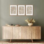 CHDITB Botanical Farmhouse Wall Art Set, Framed Boho Plant Wall Decor, Neutral Minimalist Floral Wall Painting, Rustic Wildflower Canvas Art Prints for Living Room, Bedroom, Bathroom - Large 16"x24"x3 - Image 6