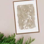 CHDITB Botanical Farmhouse Wall Art Set, Framed Boho Plant Wall Decor, Neutral Minimalist Floral Wall Painting, Rustic Wildflower Canvas Art Prints for Living Room, Bedroom, Bathroom - Large 16"x24"x3 - Image 7